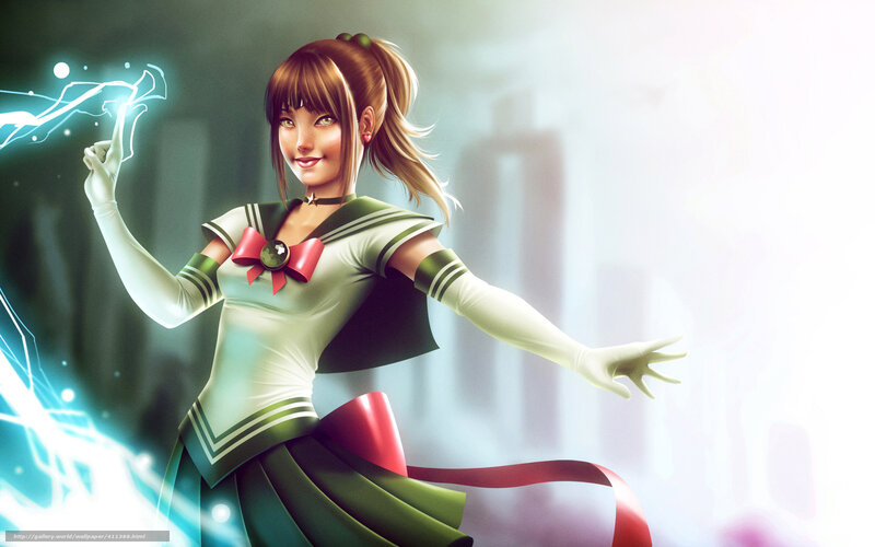 sailor moon character with magic