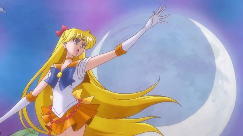 Sailor Moon Character — Yellow, Dramatic, Night, Anime, Long Hair