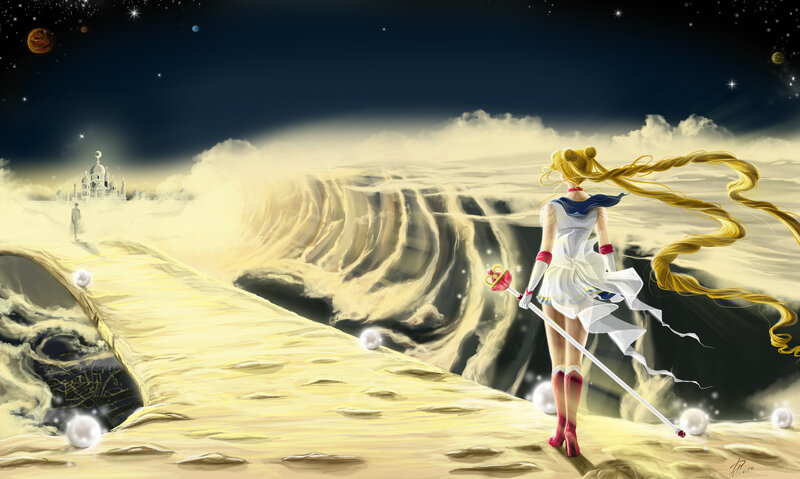 Sailor Moon Character — Yellow, Dramatic, Night