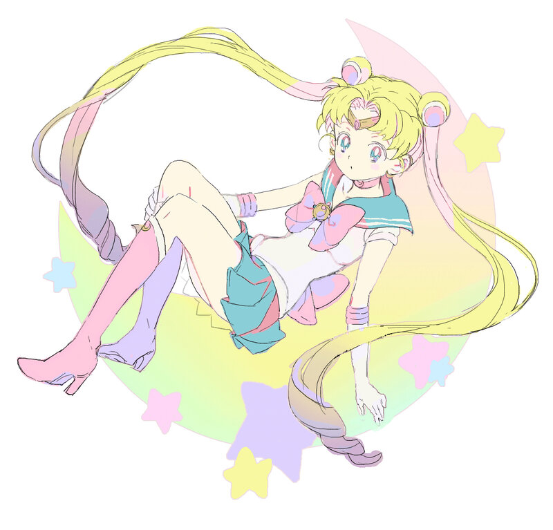 Sailor Moon Character — Yellow, Playful, Anime, Stars