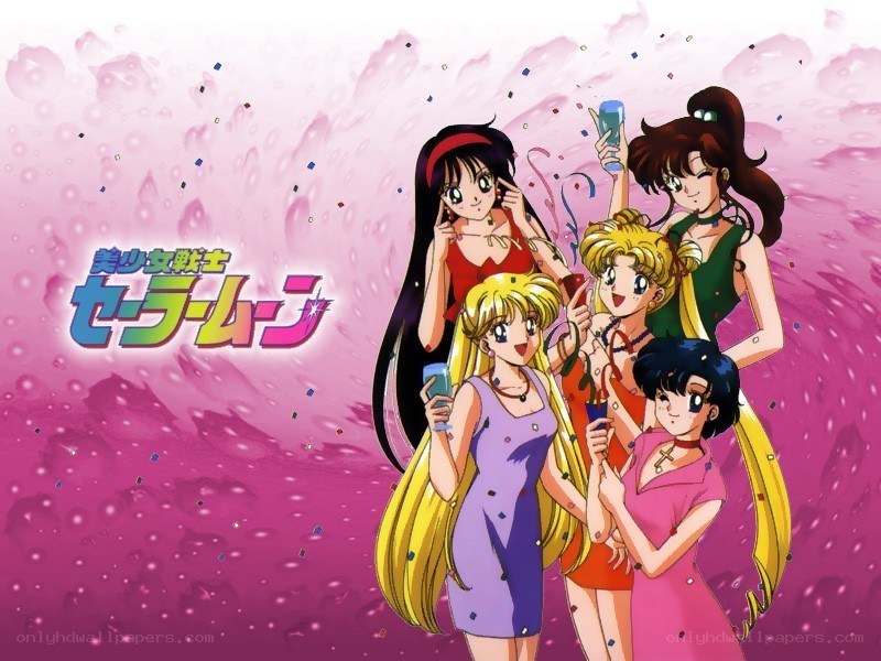 Sailor Moon characters at a party