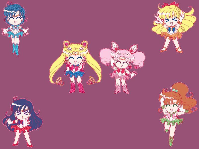 Sailor Moon characters chibi art