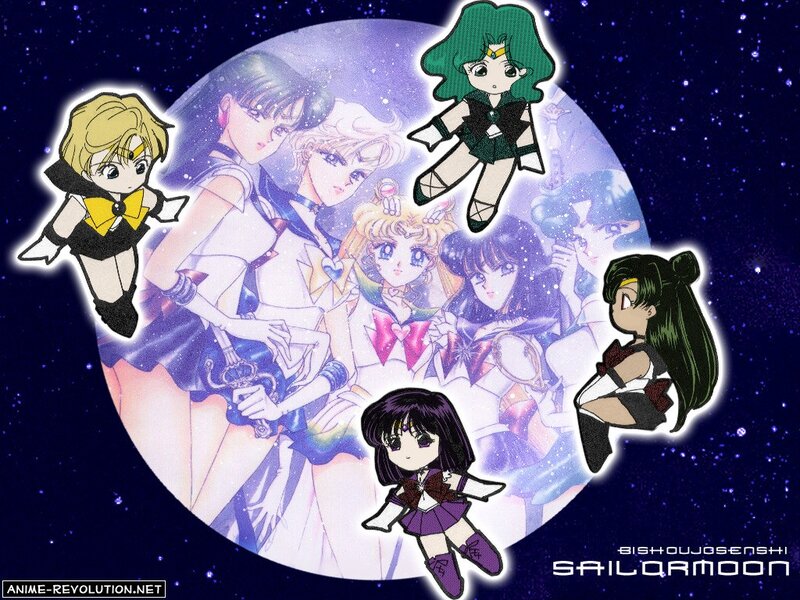 Sailor Moon characters collage