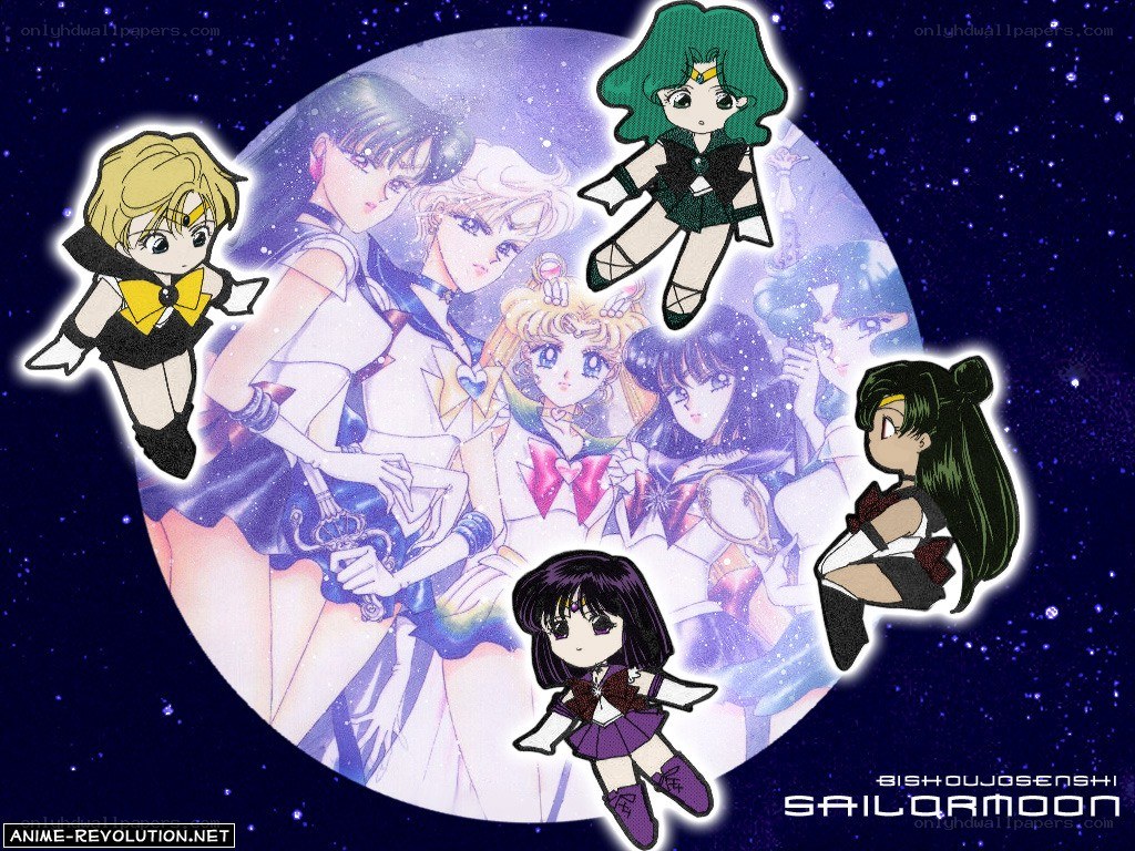 Sailor Moon characters collage