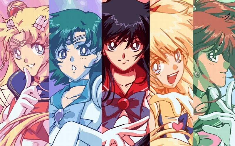 Sailor Moon characters collage