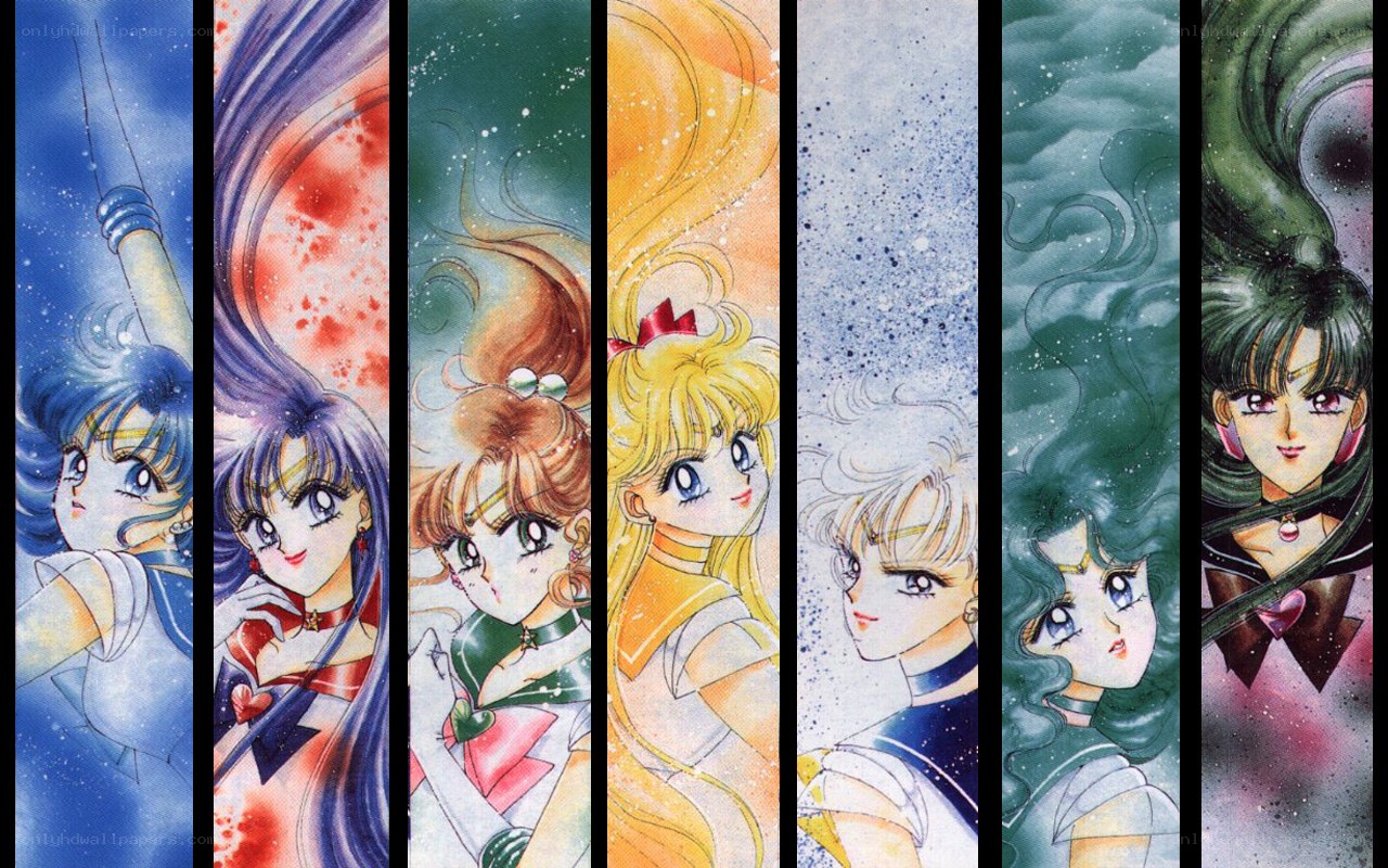 Sailor Moon characters collage