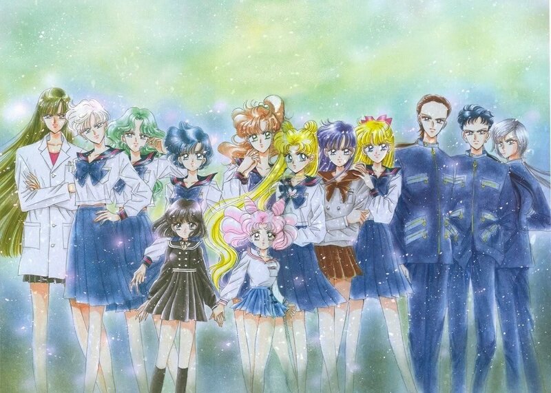 Sailor Moon characters group portrait