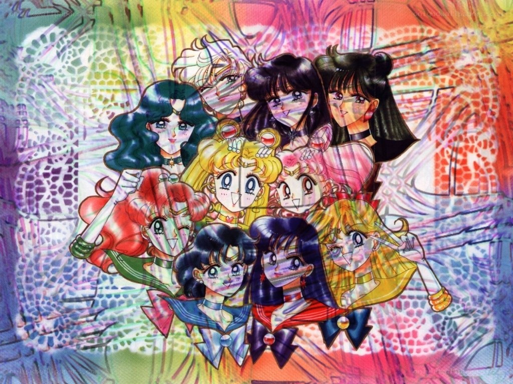 Sailor Moon characters group portrait