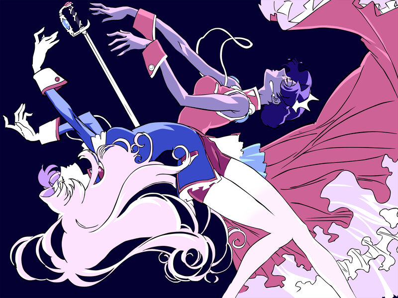 Sailor Moon characters in action