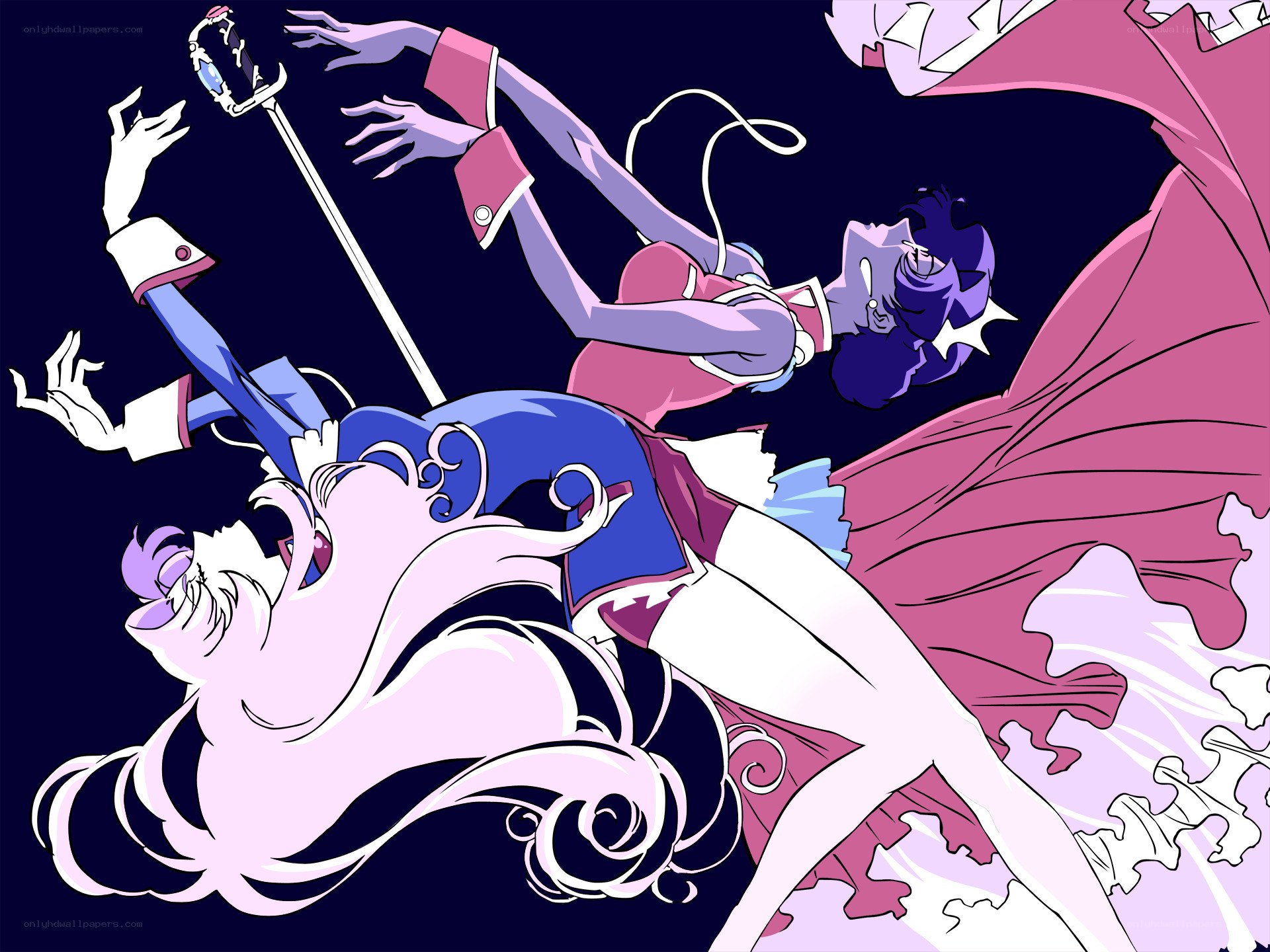 Sailor Moon characters in action