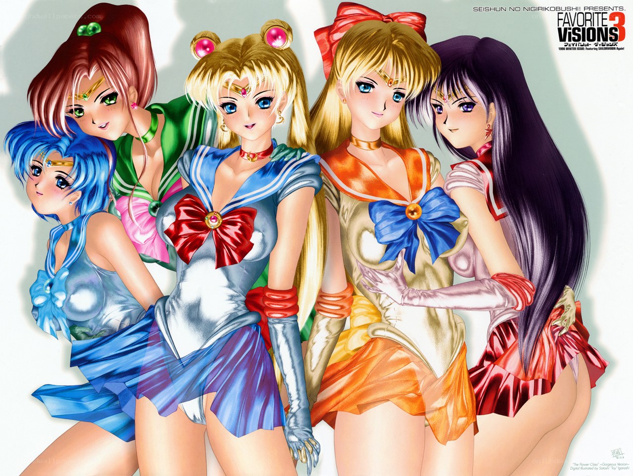 Sailor Moon characters in costumes