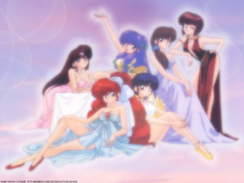 Sailor Moon characters in gowns