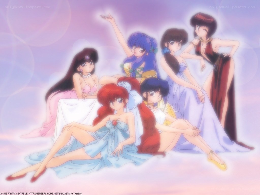 Sailor Moon characters in gowns