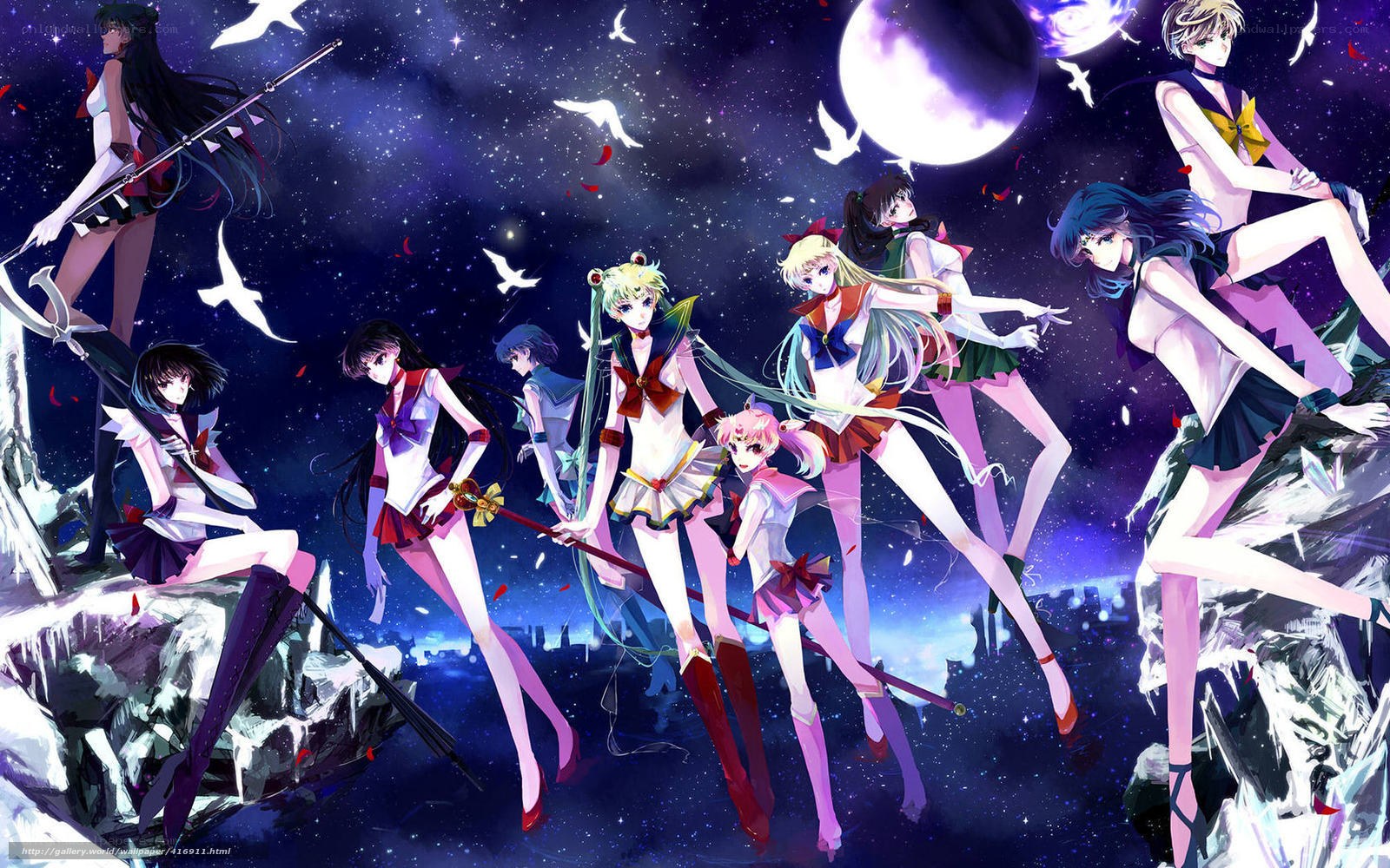 Sailor Moon characters in space