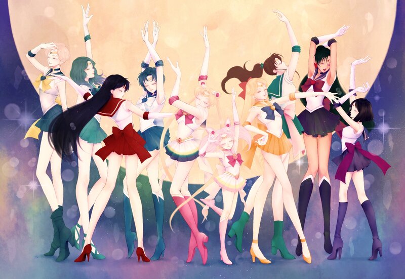 Sailor Moon Characters — Purple, Celebratory