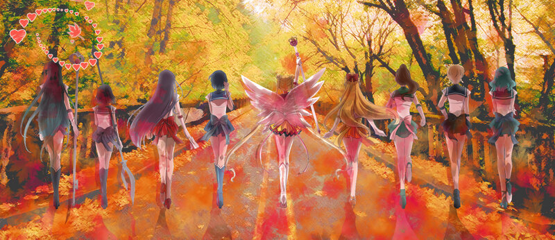 Sailor Moon Characters Walking