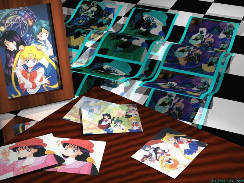 Sailor Moon collectibles on display