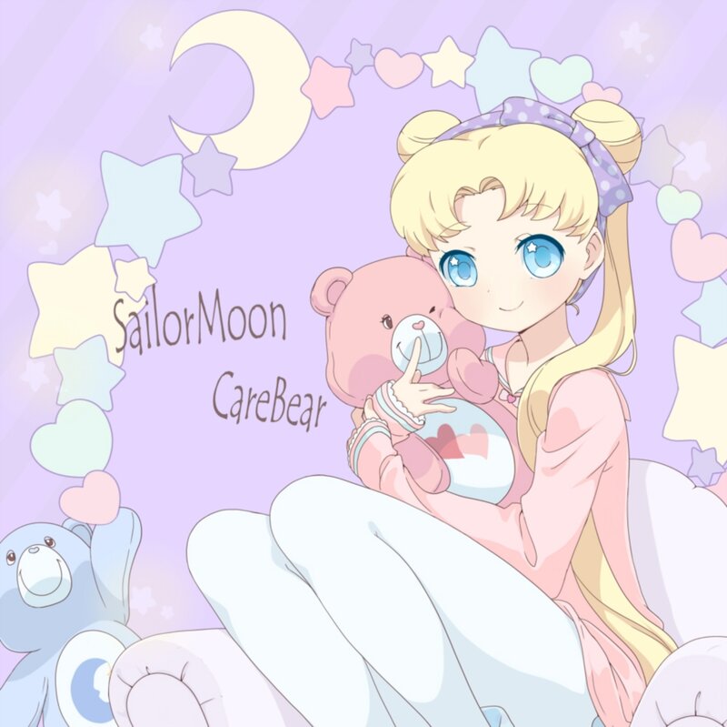 Sailor Moon Holding Teddy Bear