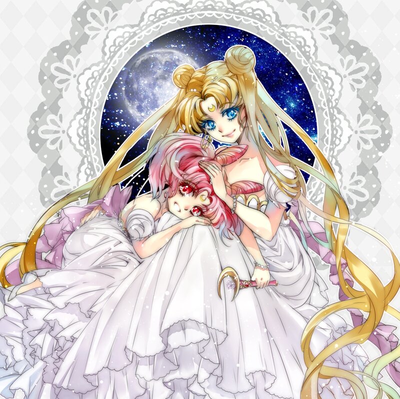Sailor Moon Hugging a Child