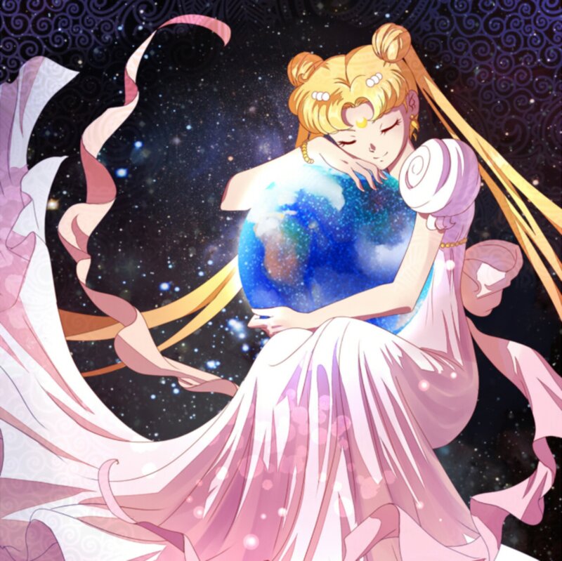 Sailor Moon Hugging Earth
