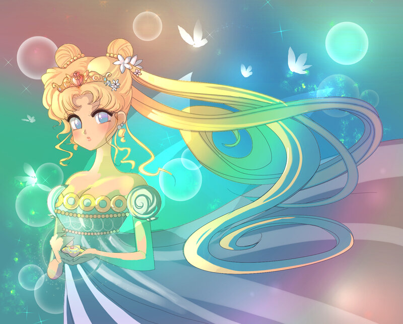 Sailor Moon in a magical scene