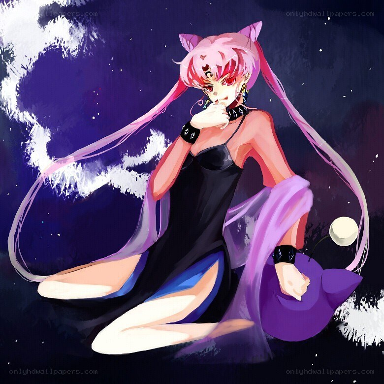 Sailor Moon in black dress