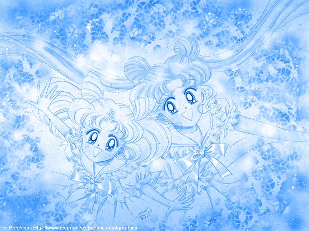 Sailor Moon in blue sketch