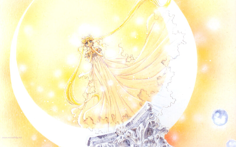 Sailor Moon in golden gown