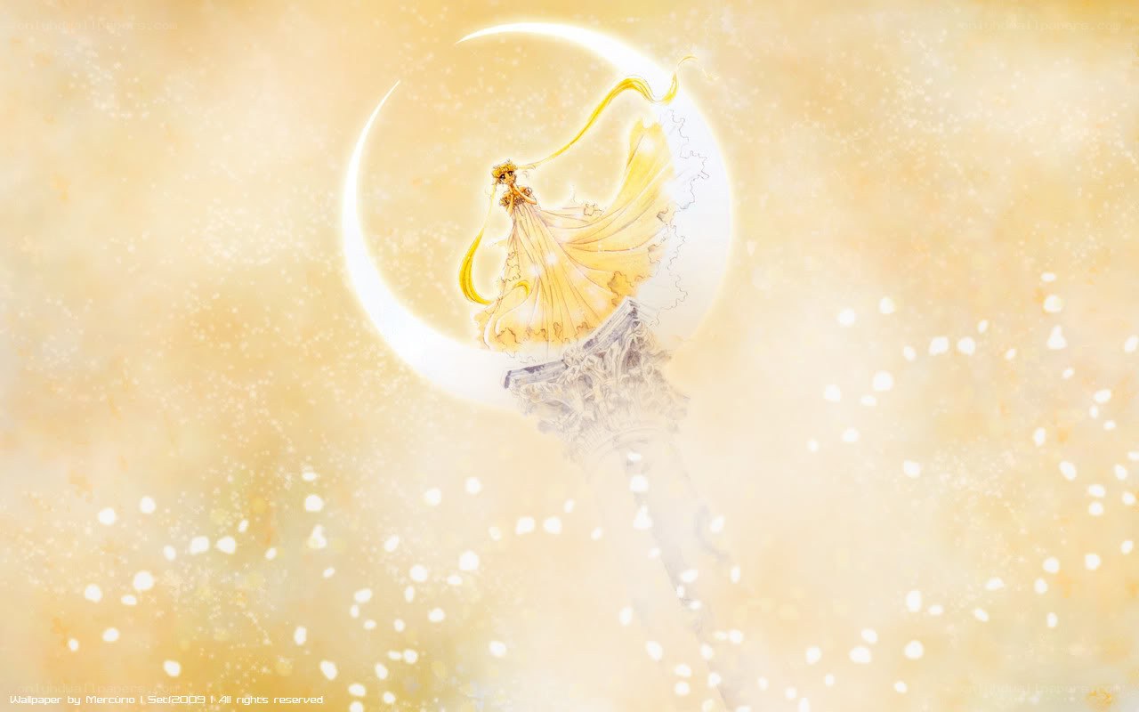 Sailor Moon in golden light