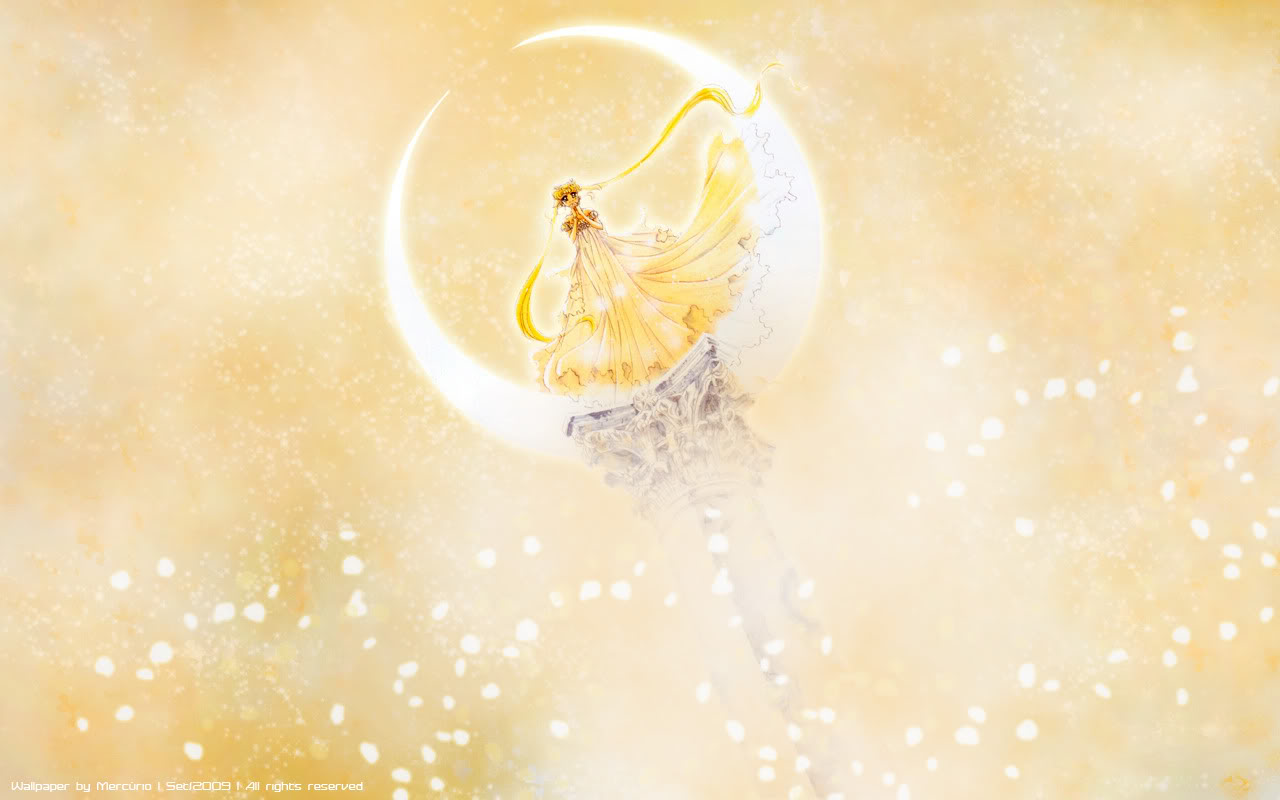 Sailor Moon in golden light