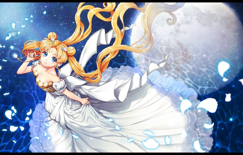 Sailor Moon in White Dress — Blue