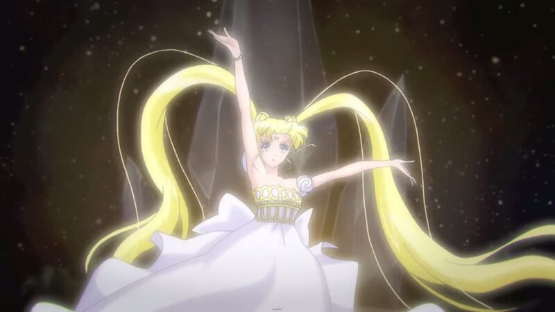 Sailor Moon in White Dress — Yellow, Dramatic