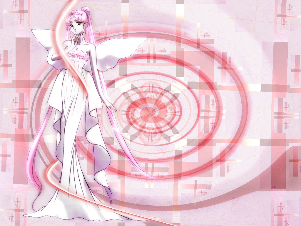 Sailor Moon in white gown