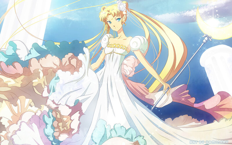 Sailor Moon in White Gown — Serene