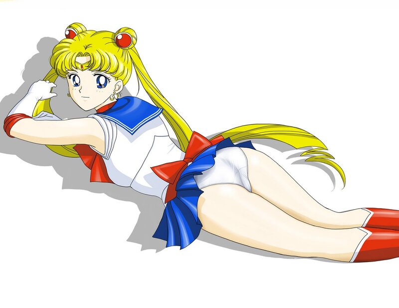 Sailor Moon lying down