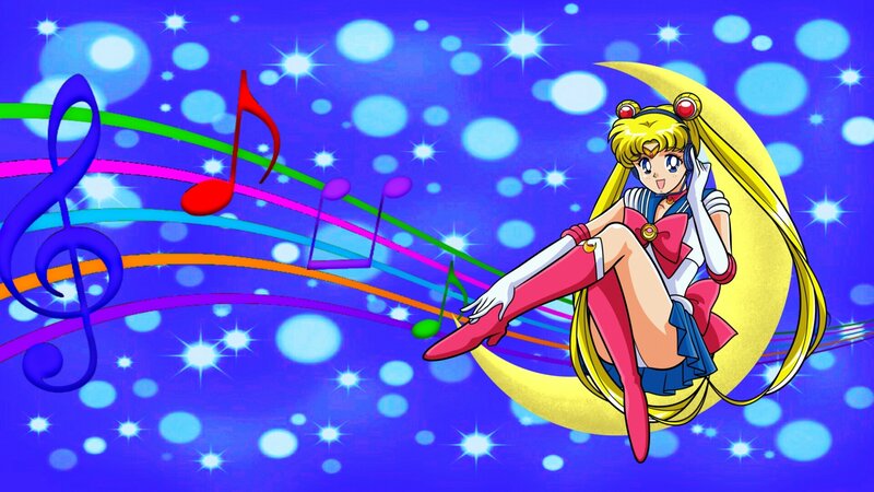 Sailor Moon on a Crescent Moon