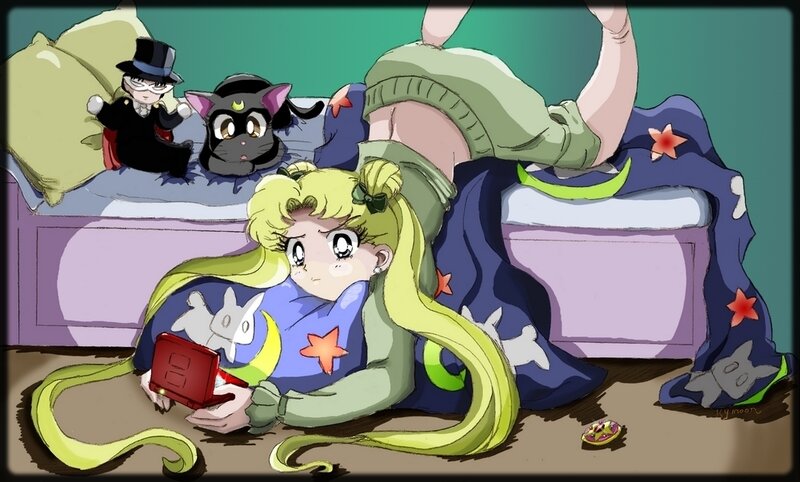 Sailor Moon playing game
