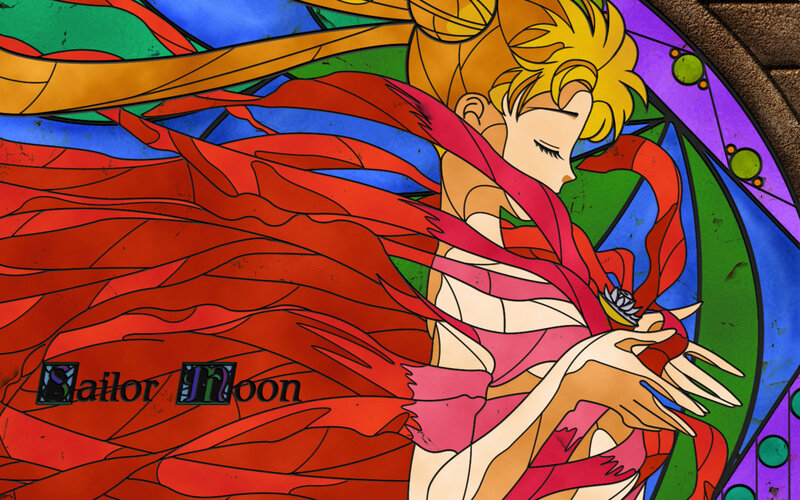 Sailor Moon stained glass art