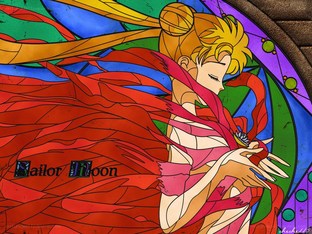 Sailor Moon stained glass art