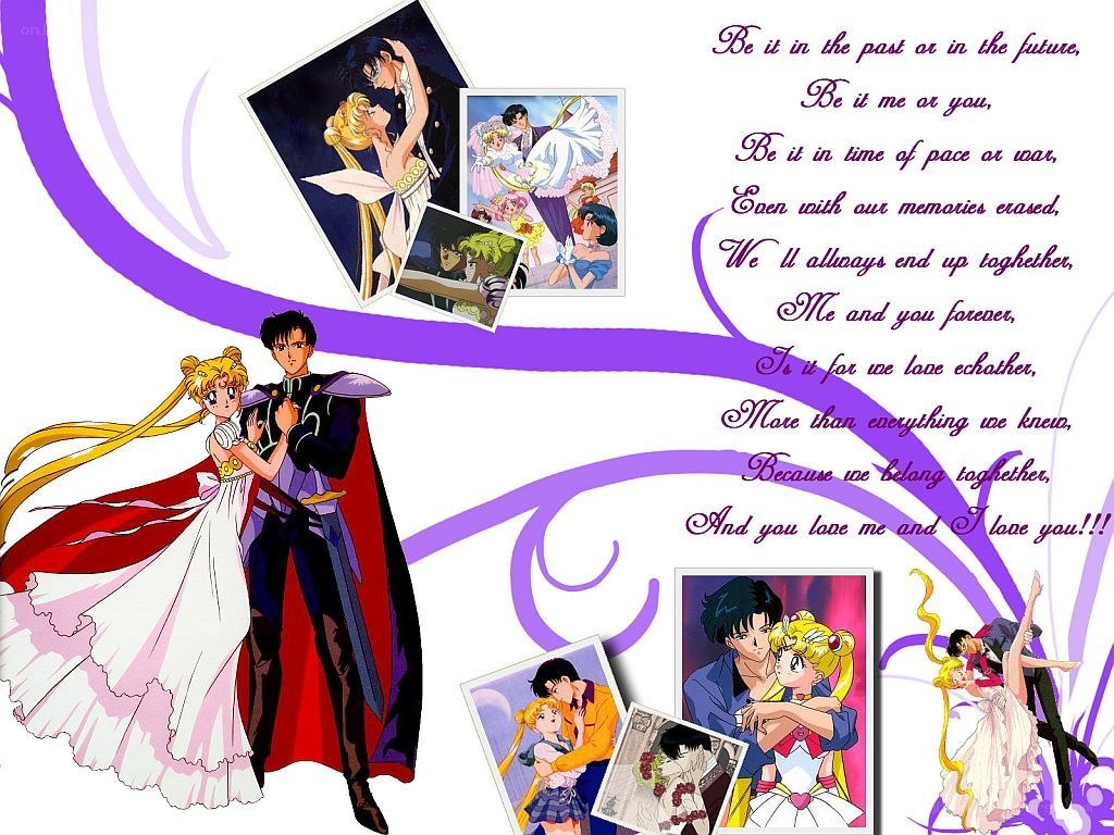 Sailor Moon wedding collage