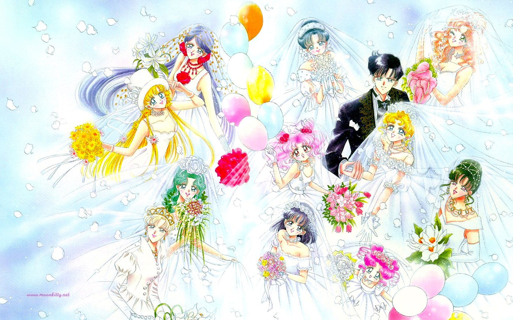 Sailor Moon wedding collage