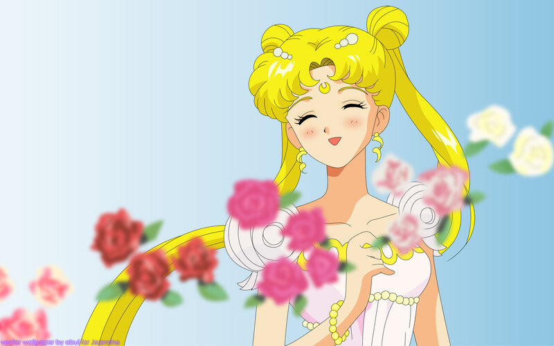 Sailor Moon with flowers