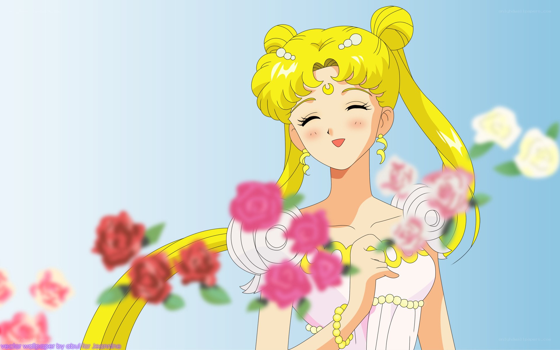 Sailor Moon with flowers