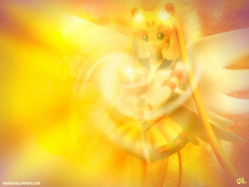 Sailor Moon with glowing wings