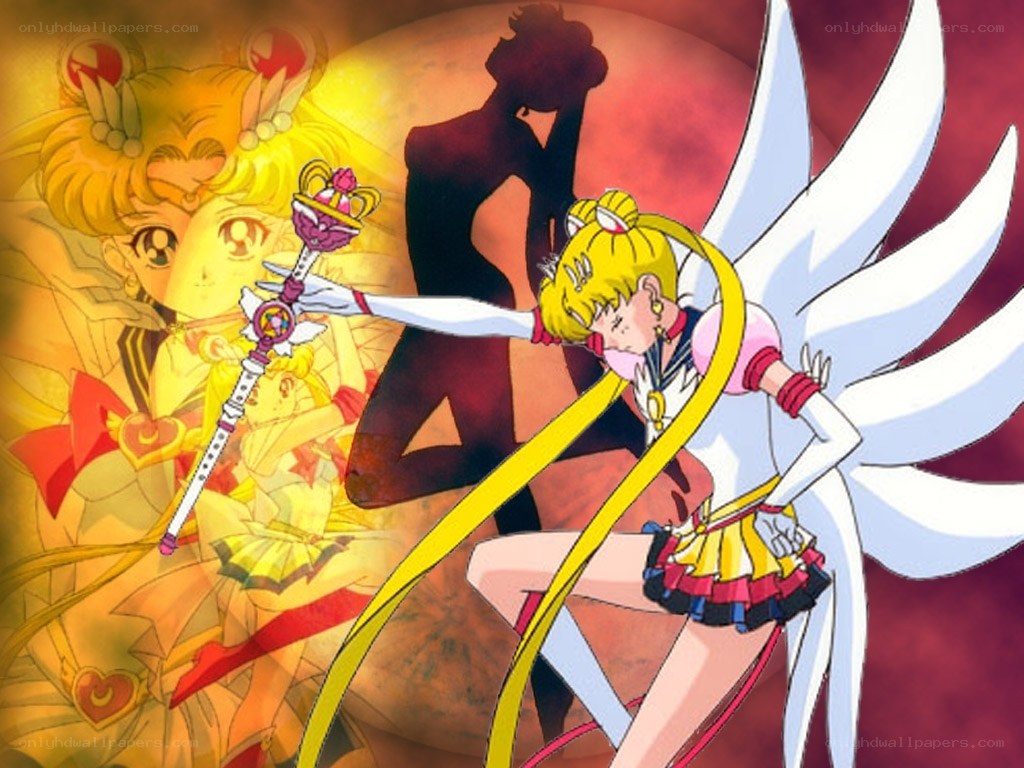 Sailor Moon with golden wings
