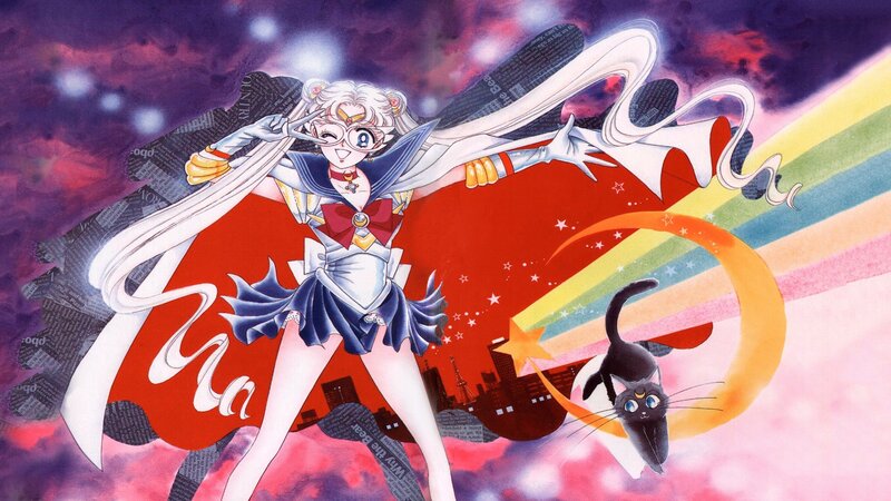 Sailor Moon with Luna
