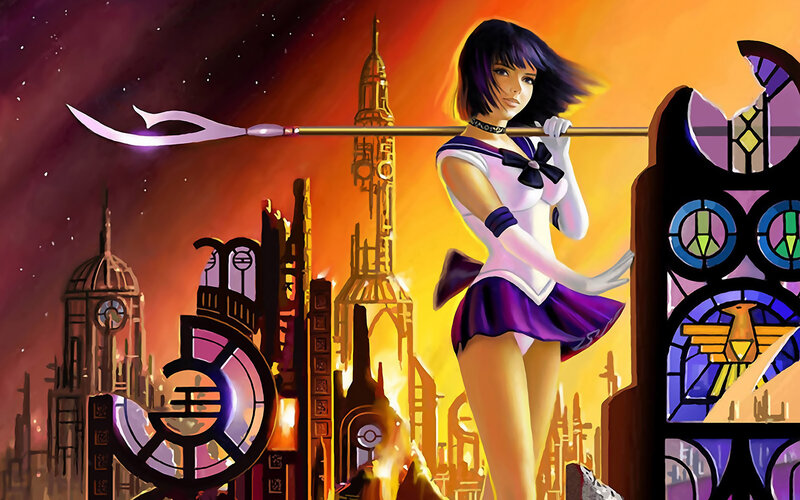 Sailor Moon with spear