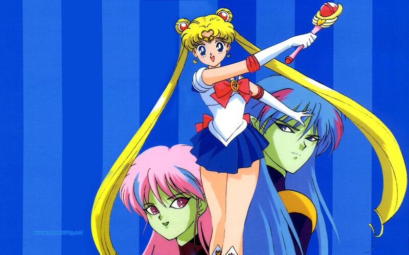 Sailor Moon with Two Characters