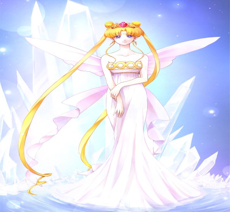 Sailor Moon with Wings — White, Serene, Anime