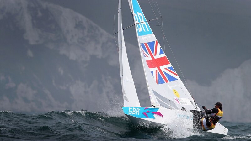 Sailor on a Sailboat — White